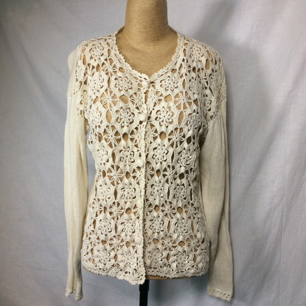 Partners Mervyns Vintage Cream Floral Sweater